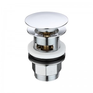 Chrome Splitter Pop-up Push-Bottom-Ablauf Waschbecken