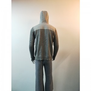GREY HOODED SWEATER RLMS0038F