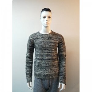 GRAUER PULLOVER MIT RUNDHALS RLMS0015F