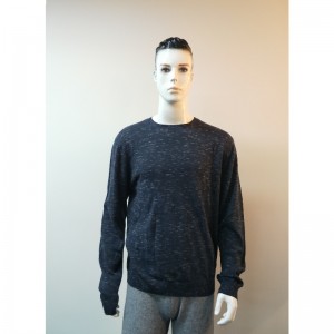 NAVY RUNDHALS-PULLOVER RLMS0016F