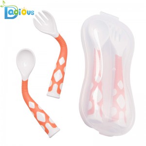 Abgerundete und glatte Kleinkind-To-Go-Utensilien Travel Baby Fork Kleinkind Löffel und Gabeln