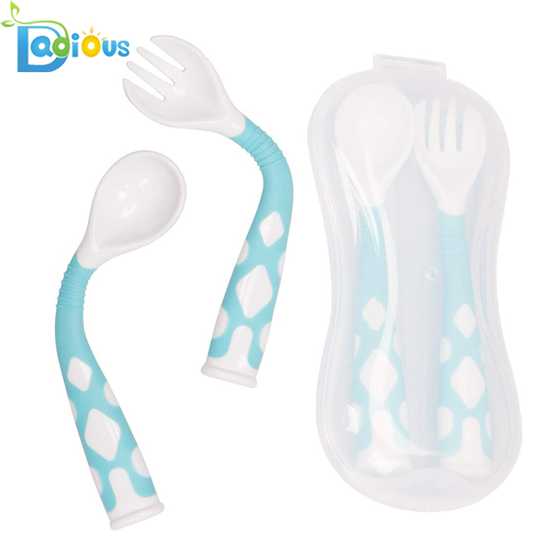 Abgerundete und glatte Kleinkind-To-Go-Utensilien Travel Baby Fork Kleinkind Löffel und Gabeln