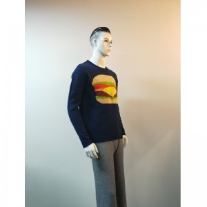 NAVY HAMBURG-PRINT PULLOVER RLMS0059F