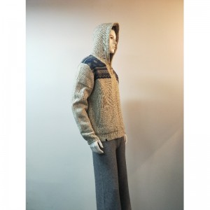 SWEATERCOAT RLMS0077F MIT GRAUEM DRUCK