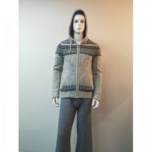 SWEATERCOAT RLMS0078F MIT GRAUEM DRUCK