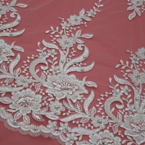 MF510CGB 135 CM Pailletten Bestickt Brautkleid Hochzeit Dekorative Nähen Spitze Applique Trim Handwerk Für Bekleidungszubehör