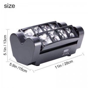 Berufsfertigung 8 * 10w 8 Augenspinnenlicht führte DJ-Lichter