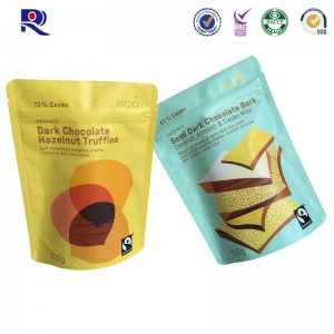 Aluminiumfolie Standbeutel mit Reißverschluss für Schokolade oder andere Lebensmittelverpackungen 100g 250g 500g etc
