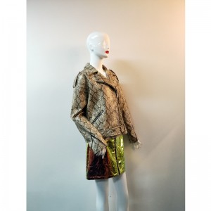 BROWN SERPENTINE PU-JACKE RLWPJ0009N