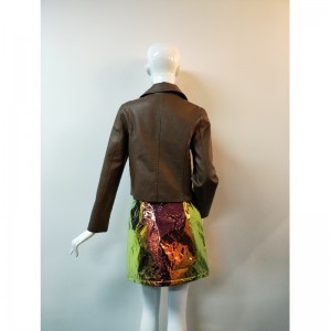 BRAUN PU BIKERJACKE RLWPJ0012N