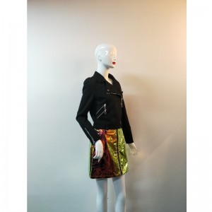 SCHWARZE DAMEN-WILDLEDERJACKE RLWSJ0003N