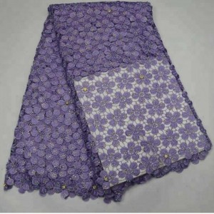 Hochwertige Mode Nigeria Schweizer Baumwolle Stickerei Cord Guipure-Spitze Stoff