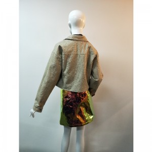 KHAKI KURZE PU JACKE RLWPJ0028N