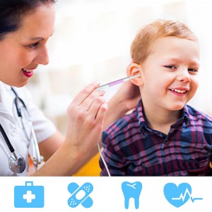 Otoscope 3 in 1 Endoskop-Inspektions-Ohrenschmalz-Entferner 720P Wasserdichte Kamera mit 6 einstellbaren LEDs Kompatibel mit Android und iOS