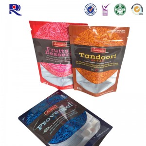 Bedruckte und laminierte Standbeutel mit klarem Fenster für Früchte trocken