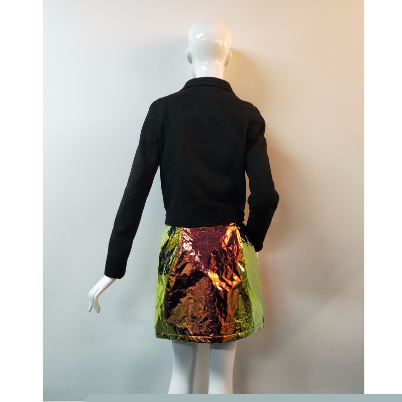 SCHWARZE DAMEN-WILDLEDERJACKE RLWSJ0003N