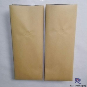 Einfache Silber - und Seitengußbeutel mit Ventil für Kaffee