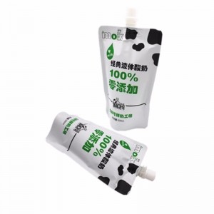 Customized Printing stand auf wiederverwendbare Spulenbeutel für Flüssigkeit wie Milch