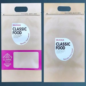 Hochwertig bedruckte individuell bedruckbare Reißverschlusstasche für Lebensmittelverpackungen mit Griff