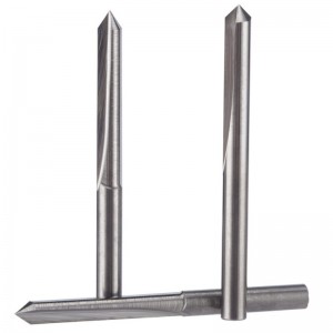 Gerade 45 Grad V Nut Gravur Werkzeug Hartmetall CNC Fräser 1/8 Zoll Schaft 0,1mm Spitze 5 STÜCKE