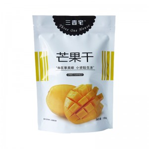 Entwerfen Sie benutzerdefinierte 100 g 150 g Hochglanz-Tiefdruck Stand-up-Beutel Verpackungsbeutel für getrocknete Mango oder Obst
