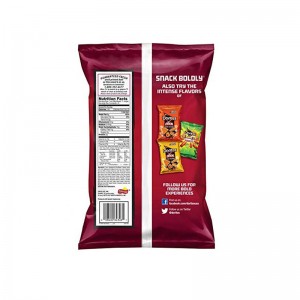 Heißsiegelung benutzerdefinierte laminierte Plastikfolie ausgekleidet Kissen Kartoffel-Bananen-Chip-T-Shirt-Tasche für Lebensmittel