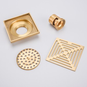 Geschickte Design Flieseneinsatz lineare Duschrinne Messing quadratischen Bodenablauf