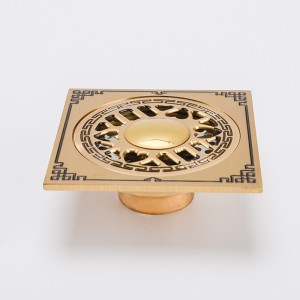 Schwarzes Muster verborgene Duschquadratbad-Bodenablaufabdeckung