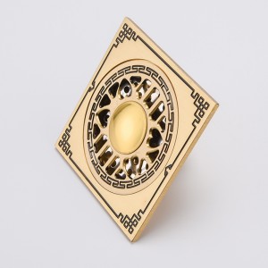 Schwarzes Muster verborgene Duschquadratbad-Bodenablaufabdeckung