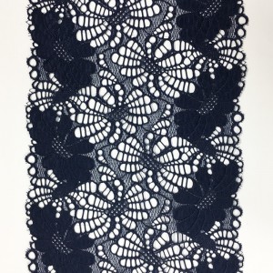 Elastische breite Nylon-Elasthan-Spitze mit einer Breite von 18 cm für Unterwäsche oder Kleidungsstücke