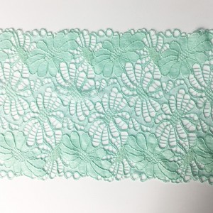 Elastische breite Nylon-Elasthan-Spitze mit einer Breite von 18 cm für Unterwäsche oder Kleidungsstücke