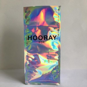 Kundenspezifisch bedruckter OEM-Logo-Laserfilm mit flachem Boden und Stand-up-Beutel