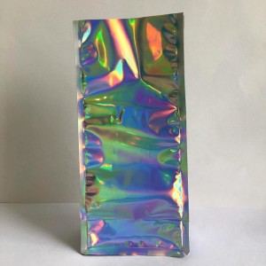 Kundenspezifisch bedruckter OEM-Logo-Laserfilm mit flachem Boden und Stand-up-Beutel