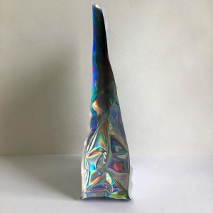 Kundenspezifisch bedruckter OEM-Logo-Laserfilm mit flachem Boden und Stand-up-Beutel