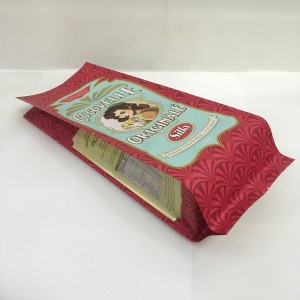 Benutzerdefinierte Druck Heißsiegel Kraftpapier Kaffeebohne Verpackung Papiertüten mit Ventil