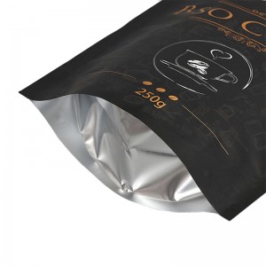 Kundenspezifische Logo-Kaffeebeutel wiederverwendbare Standbeutel mit Reißverschluss Verpackungsbeutel für Kaffee