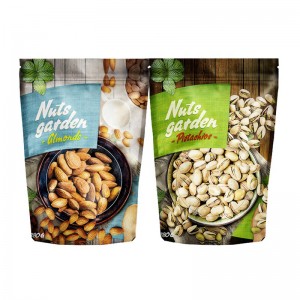 Beutel mit Reißverschluss Kraftpapier Stand Up Food Packaging Druckverschlussbeutel Doypack Custom Printed