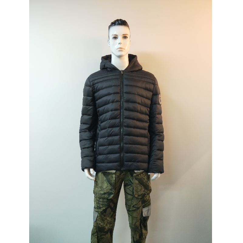 NAVY HOODED PUFFER JACKET RLMPC0010