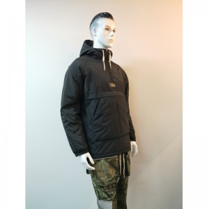 SCHWARZE HOODED PUFFERJACKE RLMPC0014