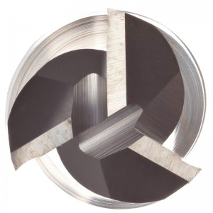 Hartmetall-Vierkantfräser, Zoll, unbeschichtetes (blankes) Finish, Schruppen und Schlichten, 30-Grad-Spirale, 3 Nuten, 3 \