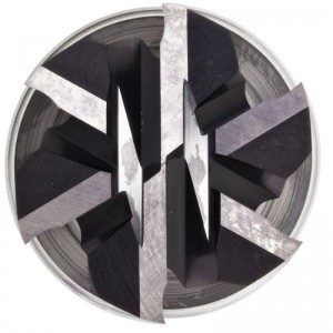 Hartmetall-Vierkantfräser, TIALN Multilayer-Finish, 40-Grad-Wendel, 6 Nuten, 3 \
