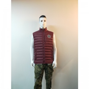 HERREN BURGUND GEPOLSTERTE WESTE LMV0003