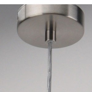 moderne Pendelleuchte mit lasergeschnittenem schwarzem Stoffschirm