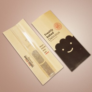 Individuell bedruckte Kraftpapiertüten für die Verpackung von Brotbackwaren