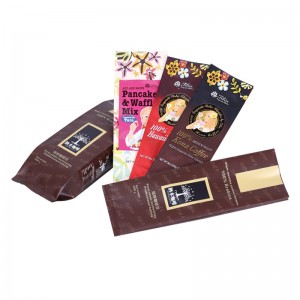 Kaffeebeutel Druckverschlussverpackung Kaffeebeutel mit Ventil Zinn Krawatte Individuell bedruckte, biologisch abbaubare Entlüftungsöffnungen Kaffeebeutel Individuell bedruckte, flache Unterseite