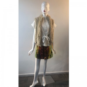 DAMENCREME PELZ GILET RLWF0002