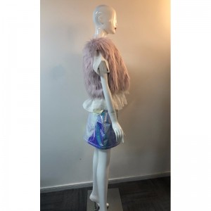 DAMEN ROSA KURZ PELZ GILET RLWF0014