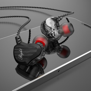 Neue Dual Driver Frequenzteilung Lautsprecher Stereo Klangqualität HiFi Earhook Wired Kopfhörer