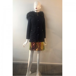 KAPUZENMANTEL DER DAMEN IN SCHWARZ RLWPC0064