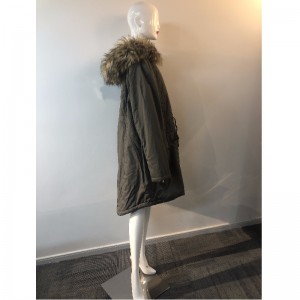 DAMEN DUNKELGRAU GEPOLSTERTER MANTEL RLWPC0071